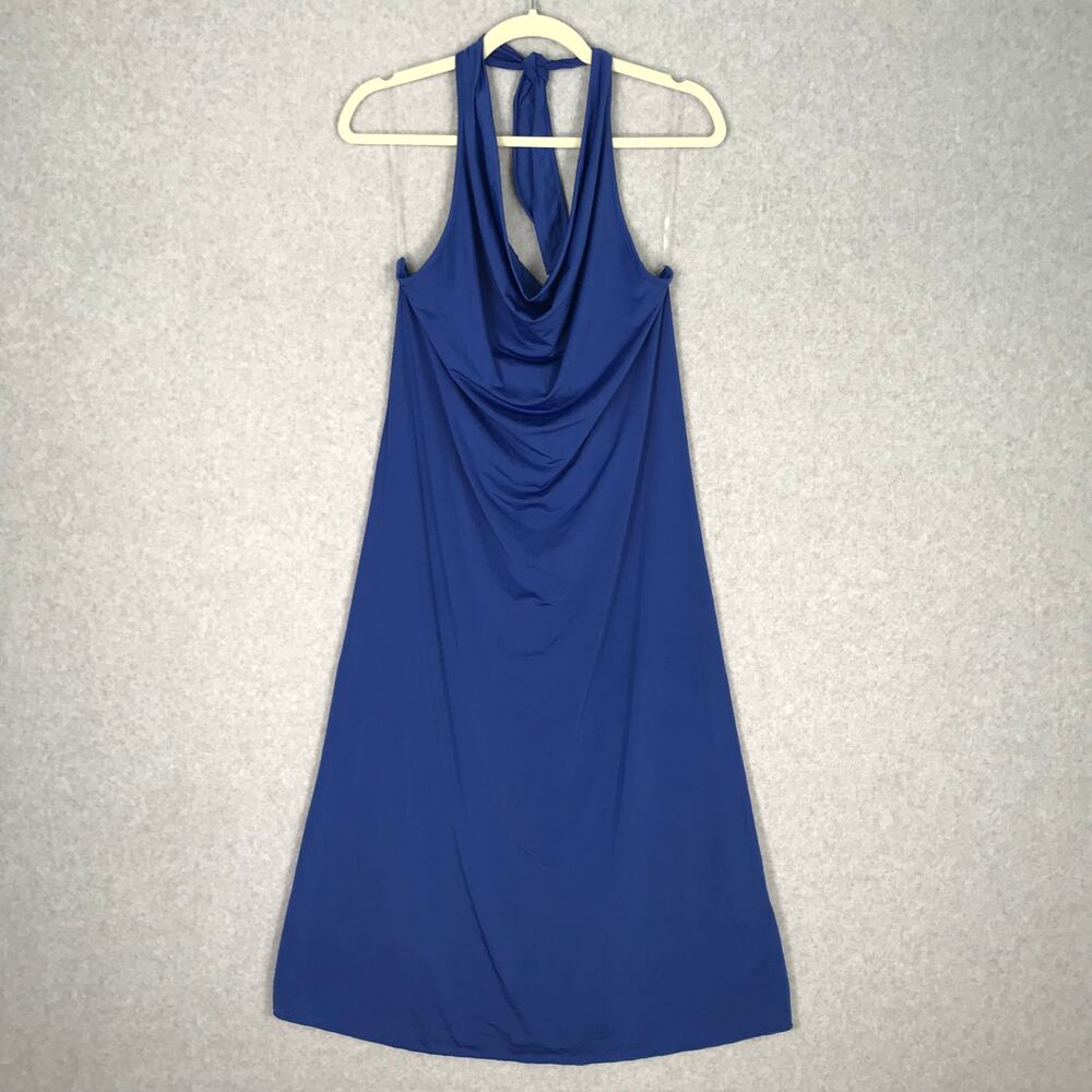 Sincerely Jules Midi Dress XL Halter Cowl Neck Cover Up Resort Silky Knit Beach